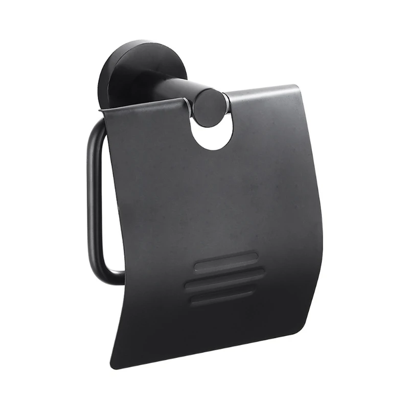 

Wall Mounted Tissue Roll Dispenser Waterproof Tissue Storage Holder Aluminum Toilet Paper Holder for Commercial Home