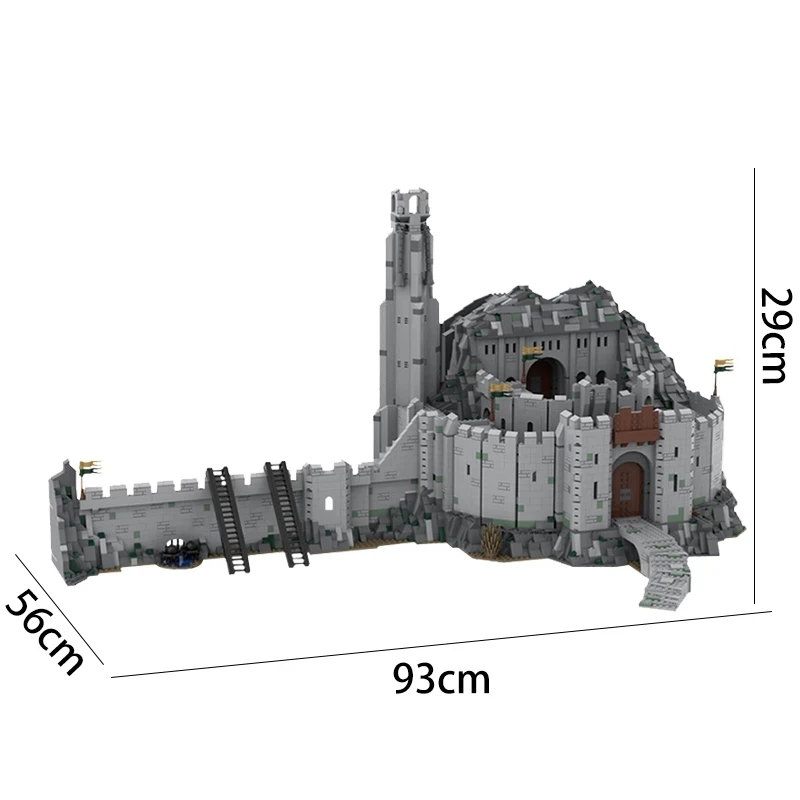 

City Helm's Deep UCS Scale Fortress of War World Famous Medieval Castle Architecture Building Blocks Bricks Toy Gift