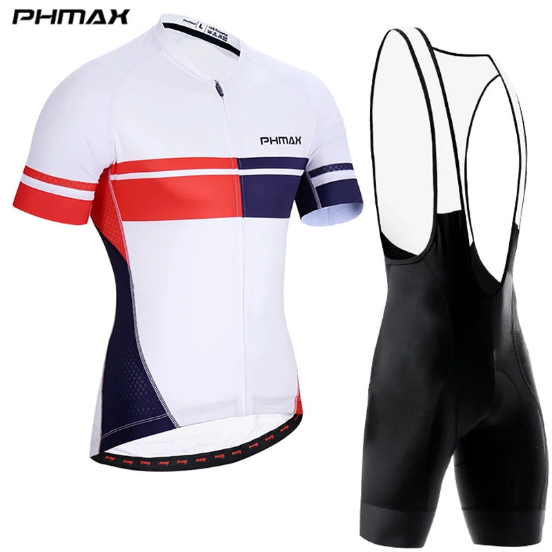 Bib Cycling Set PHMAX, набор Джерси для велоспорта, одежда для горного велосипеда, шорты на лямках, дышащая летняя быстросохнущая одежда для горного велосипеда, спортивная одежда - Цвет: Bib Cycling Set