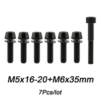 xingxi 7pcslot 6m5x16 18 20mm 1m6x35mm titanium bolts for bicycle headset caps ti screw bike parts accessories