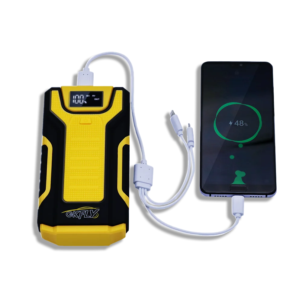 

GKFLY Real 16000mAh 1200A Car Jump Starter Emergency Starting Device Power Bank Car Charger For Car Battery Booster Buster LED