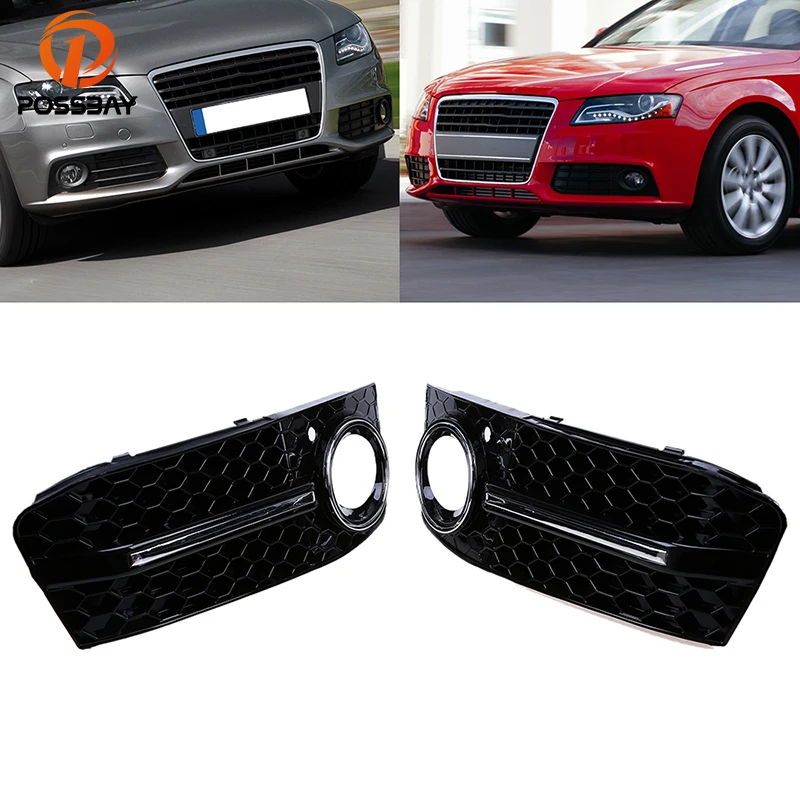 Решетка противотуманная POSSBAY для Audi A4/B8 2007 2008 2009 2010 2011|light grill|bumper grillefront bumper grille |