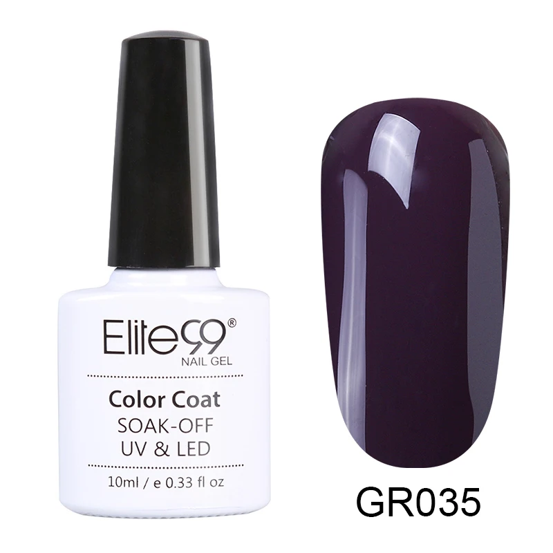 GR035 Elite99 10ml Avocado Gel Nail Polish Vernis Semi Permanant UV Nail Gel Primer Soak Off Nail Art Gel Varnish Gelpolish Manicure - Цвет: GR035