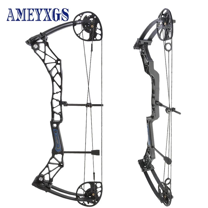 

50-70lbs Adjustable Archery Compound Bow Epoxy Resin Limbs Arrow Speed 320FPS Aluminum Wheel Set Shooting Hunting Accessories