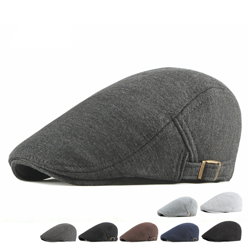 

2021 New Make Old Blank Denim Hats For Men Men Hats British Woolen Beret Damski Caps Warm Painter Bere Berety Damskie Baret