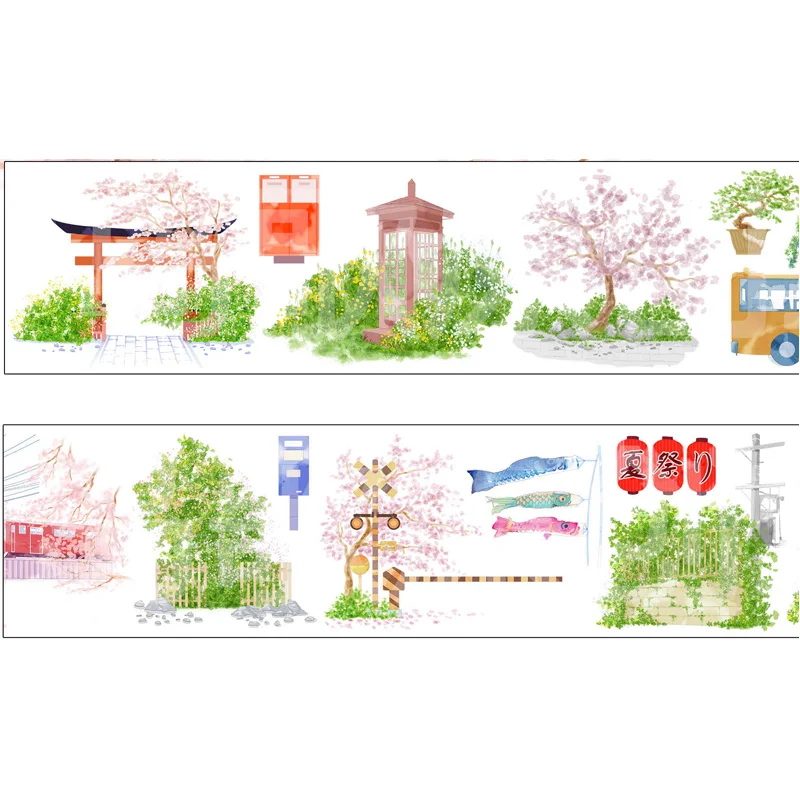 

Бумажная Маскировочная лента Hefeng в японском стиле, рулон 2 метра, для двора, поезда, рукоятки