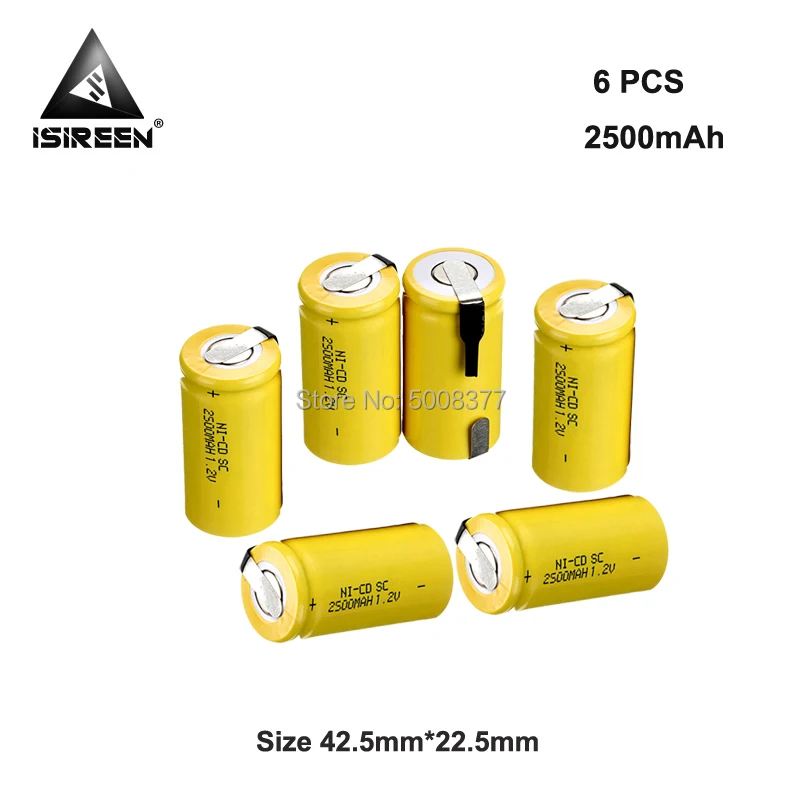 2500 мАч 1 2 в SC никель-кадмиевые аккумуляторы аккумуляторные батареи сделай сам