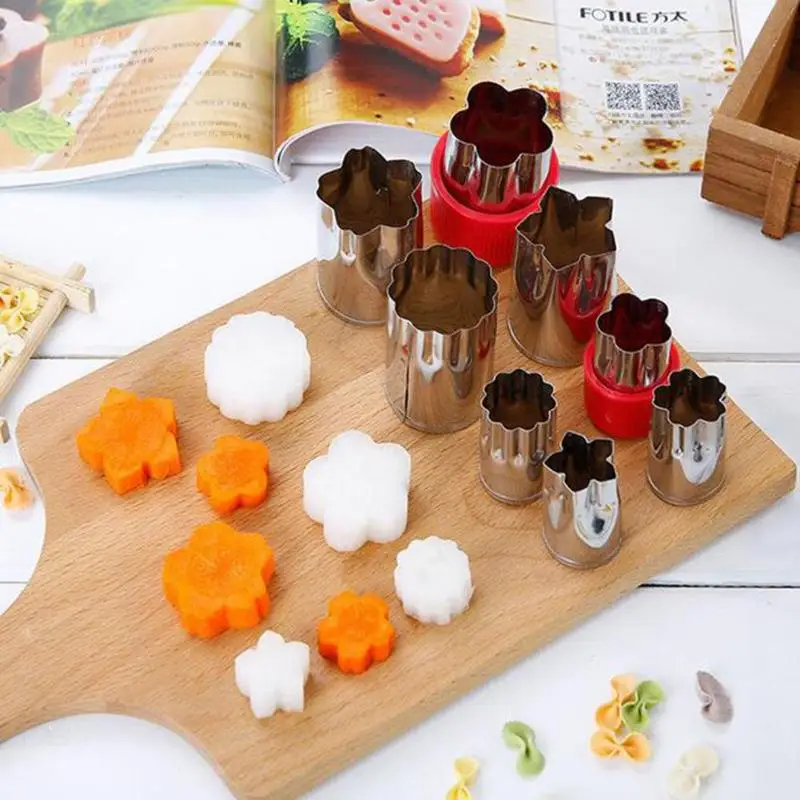 8 шт овощерезок формы набор сделай сам для печенья с цветочным узором детей в