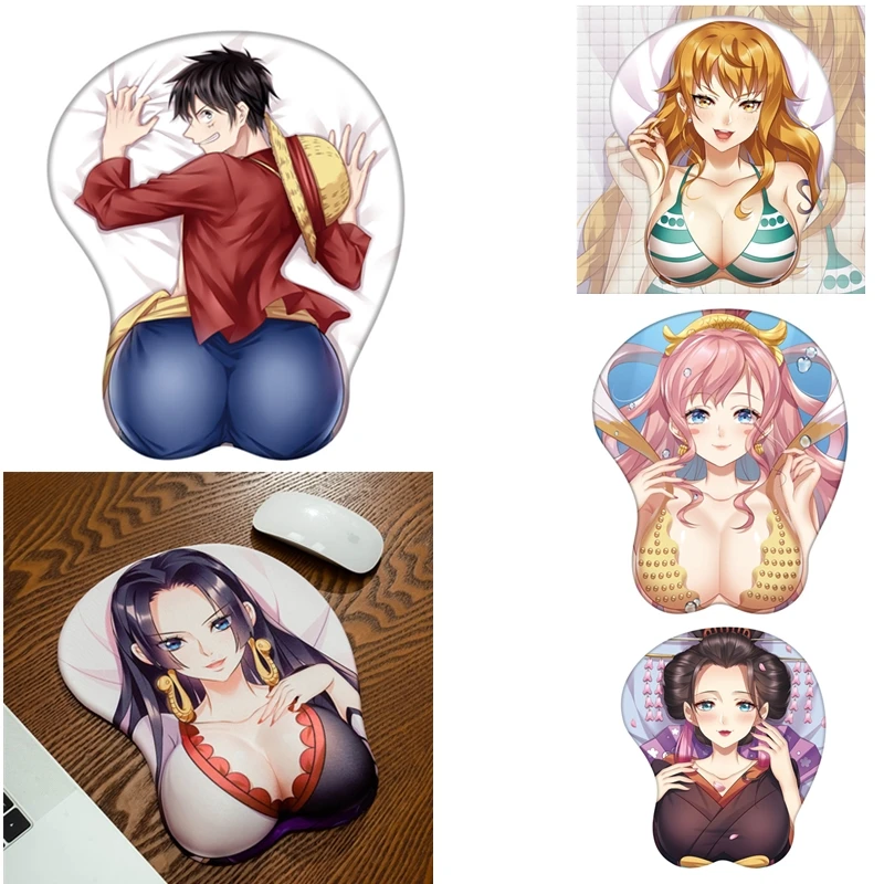 Аниме ONE PIECE Monkey D. Силиконовый 3D коврик для мыши косплея Luffy Roronoa Zoro Nami ткань лайкра