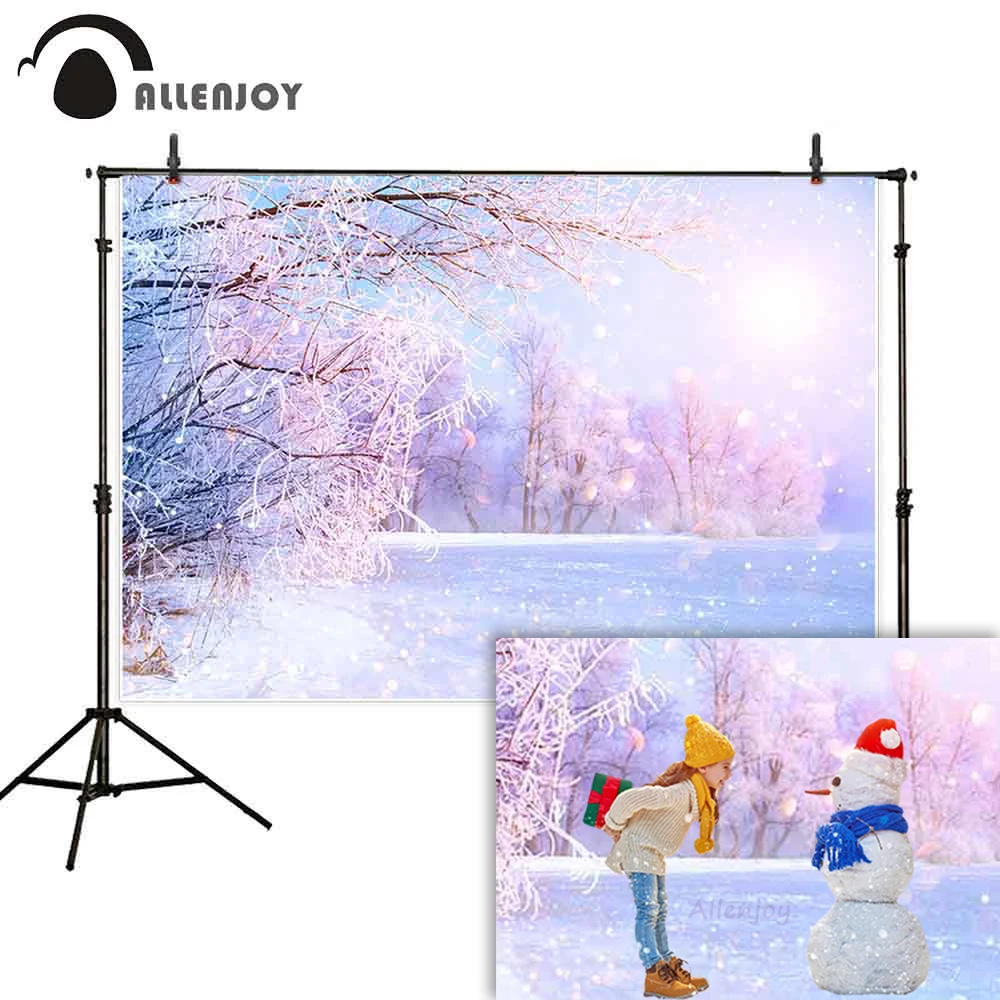 Фон для фотосъемки Allenjoy новый год зима Рождество страна чудес Снежная елка