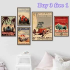 Ретро-гоночный автомобиль Grand Prix Super гоночный автомобиль 2006 Монако гоночный 64-й мотор плакат Настенная картина для комнаты домашний декор