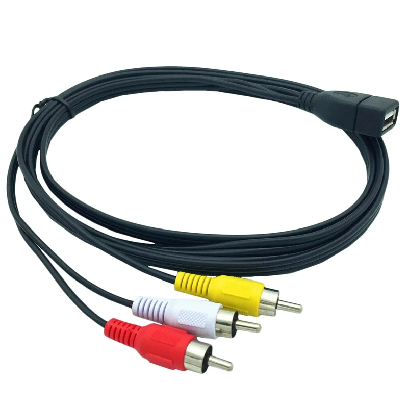 Топ 1 5 м Usb Женский до 3 Rca Phono Av кабель Ведущий ПК ТВ Aux аудио видео адаптер| |