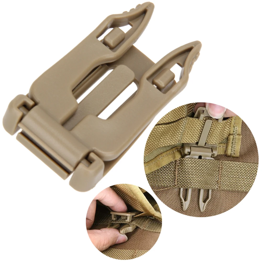 

5pcs/lot Backpack Carabiner Tactical Buckle Clip Strap EDC Molle Webbing Connecting Buckles Clip Quick Slip Keeper