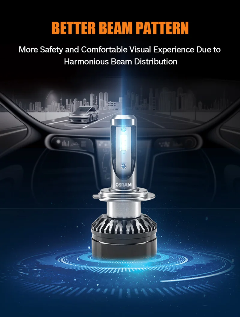 Лампа Ксеноновая OSRAM СВЕТОДИОДНЫЙ расклинивающий H7 15210CW 12V 6000K холодный белый Светодиодный автомобиль головная фара Подлинная OEM лампы 50% более Яркость, пара