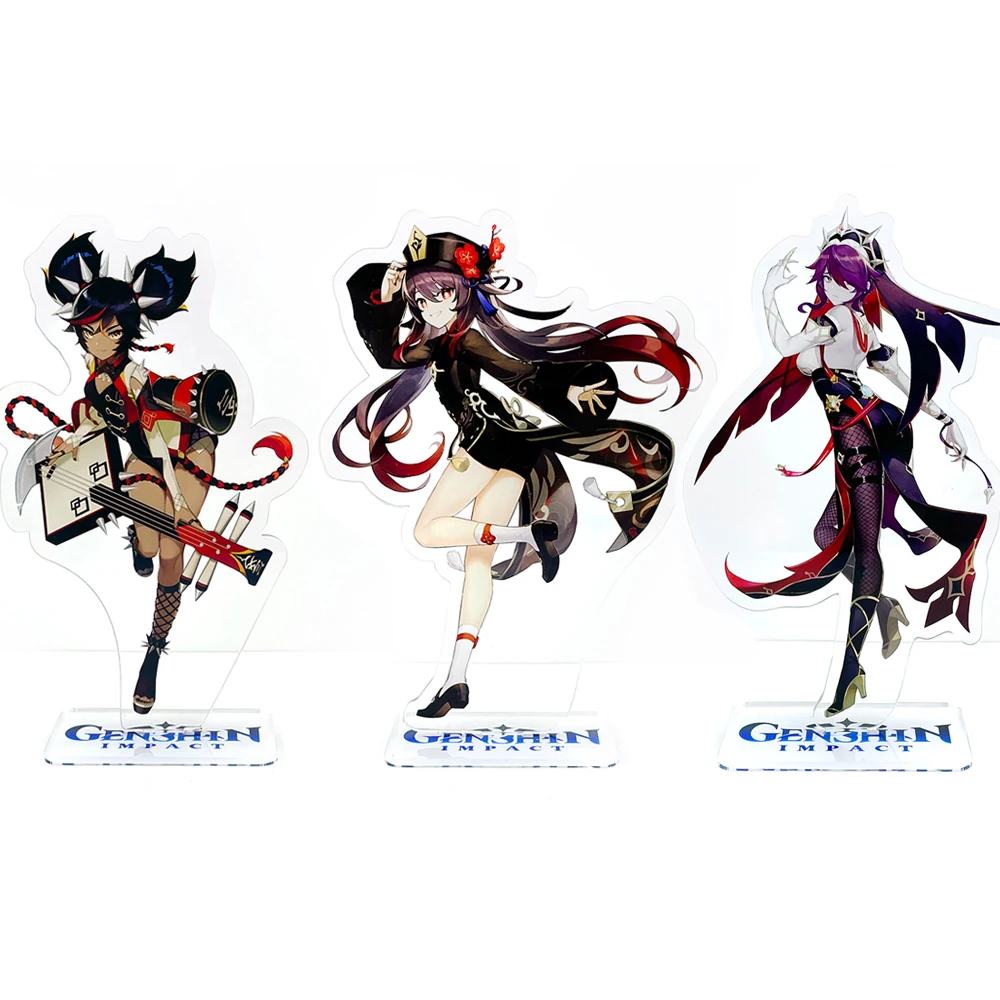 

Genshin Impact characters XinYan HuTao Rosaria Xin Yan Hu Tao GM acrylic stand figure model plate holder topper anime