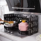 Складная Алюминиевая перегородка для газовой плиты, защитный кухонный экран от разбрызгивания масла при жарке, домашняя защита от брызг