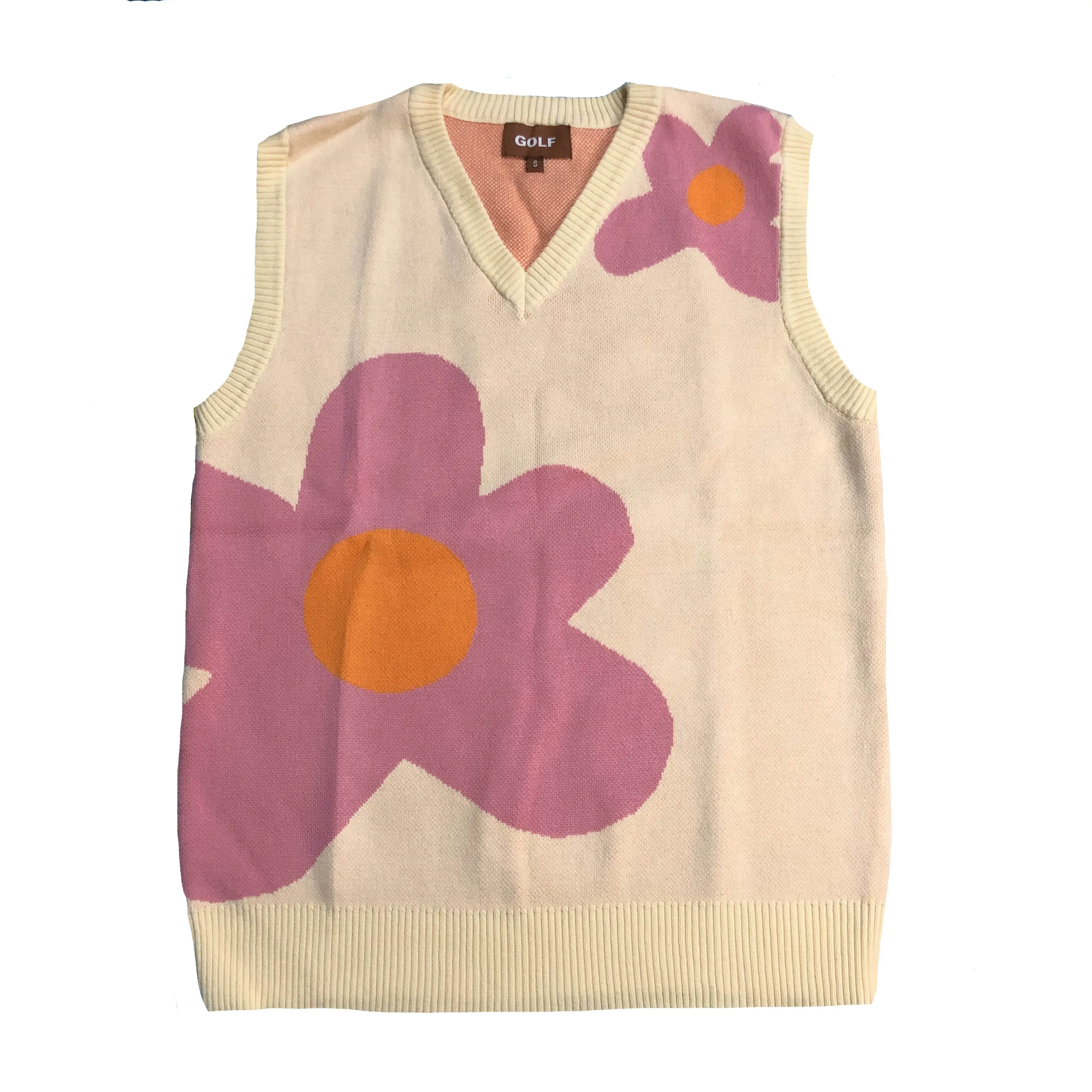 

GOLF WANG Le Fleur light blue flower vest pure color loose wild simple vest jacket men and women INS trend casual couple models