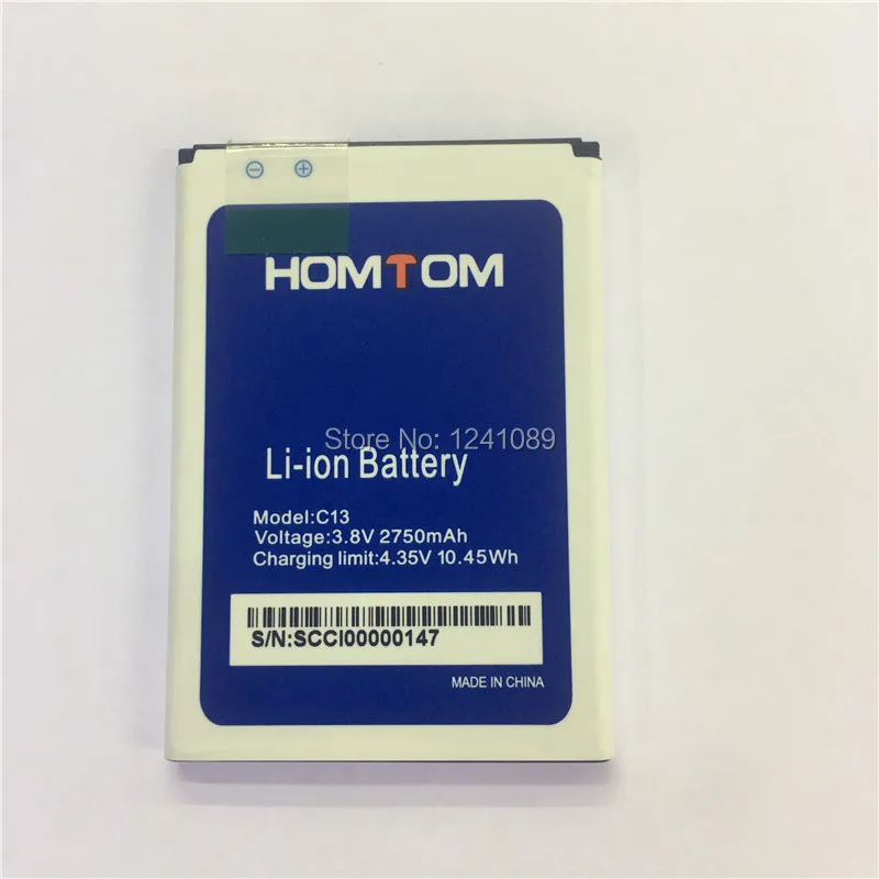 

YCOOLY 2 Pieces / Lot For HOMTOM C13 Battery 2750mAh Long Standby Time High Capacit For HOMTOM C13 Mobile Phone Battery