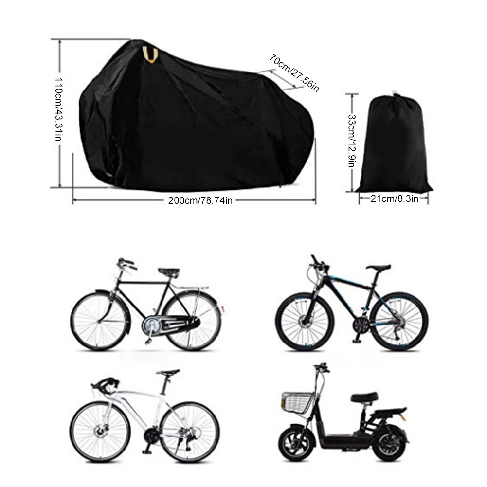 

Bike Bicycle Protective Cover Multipurpose Rain Snow Dust All Weather Protector Covers Waterproof Garage New