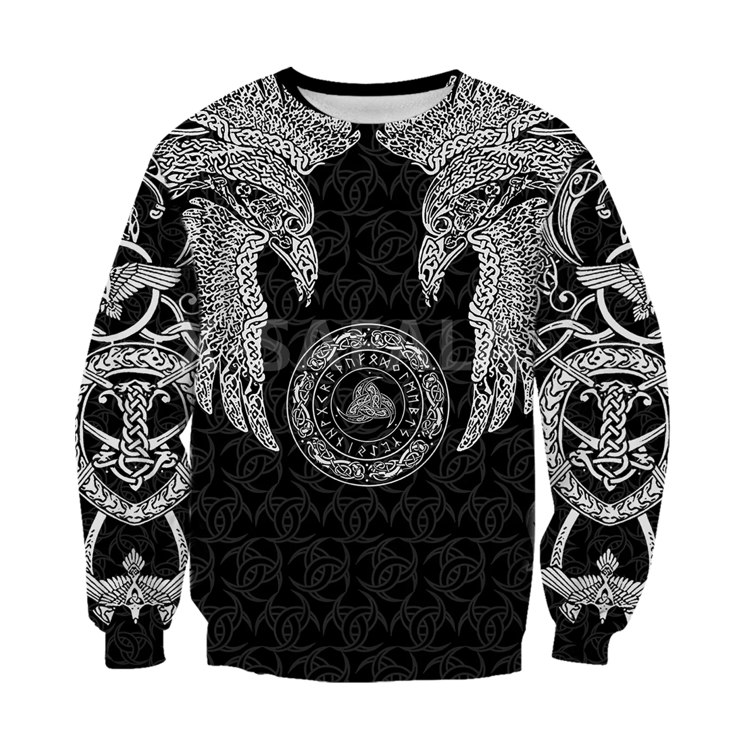 

VIKING MUNIN Tattoos 3D Print Spring Big Size XS-7XL Hoodie Man Women Harajuku Outwear Zipper Pullover Sweatshirt Casual Unisex