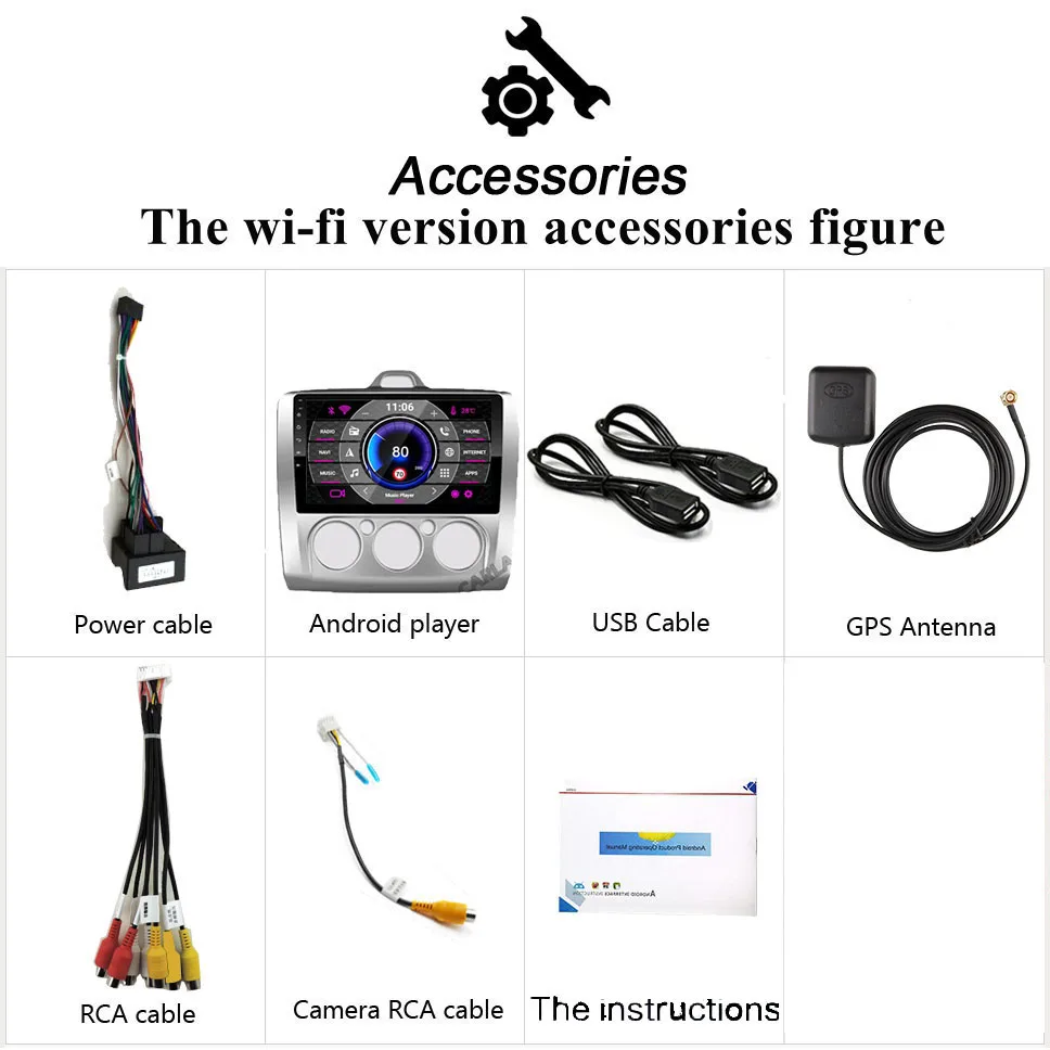 2din9 дюймов Операционная система Android 9 GPS-навигация автомобильное радио для Ford Focus