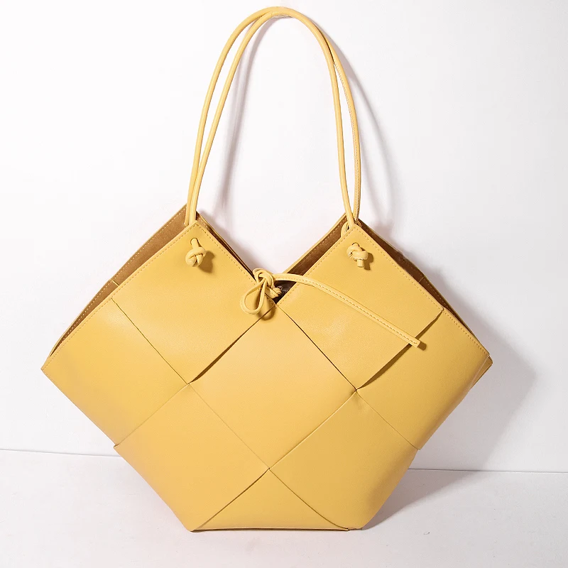 Шнурок большая корзина мягкая кожаная сумка роскошная дизайнерская женская