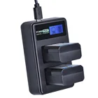 Литий-ионные аккумуляторы Powertrust для камеры SONY NP-FW50 NP FW50 Аккумулятор + ЖК-дисплей Двойное зарядное устройство USB, совместимое с Sony Alpha a6500 a6300 a6000 a5000 a3000 NEX-3 a7R a7S NEX-7