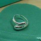 BABYLLNT 925 стерлингового серебра Открыть капли водыкапли дождя кольцо для женщин Свадебные обручальные кольца вечерние модные браслеты с подвесками, ювелирное изделие, подарок