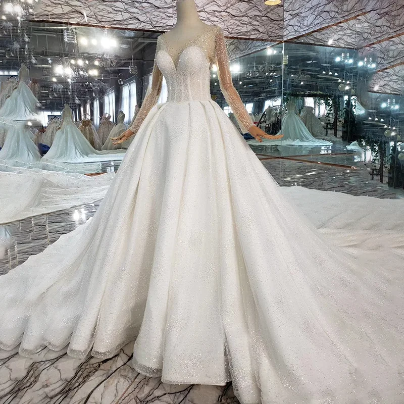 HTL441 перспектива украшенный кристаллами Топ с пряжкой сзади Свадебные платья 2021