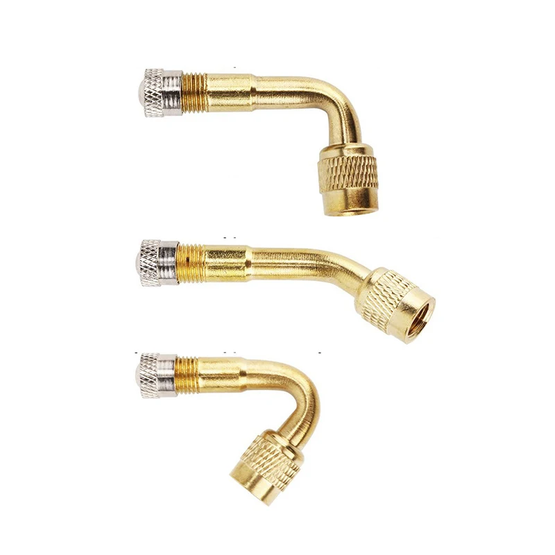 Air Tyre Valve Tire Valve Stem Extenders Extension Adapter 45/90/135 Degree Angle Brass for Car Truck Motorcycle Electric car