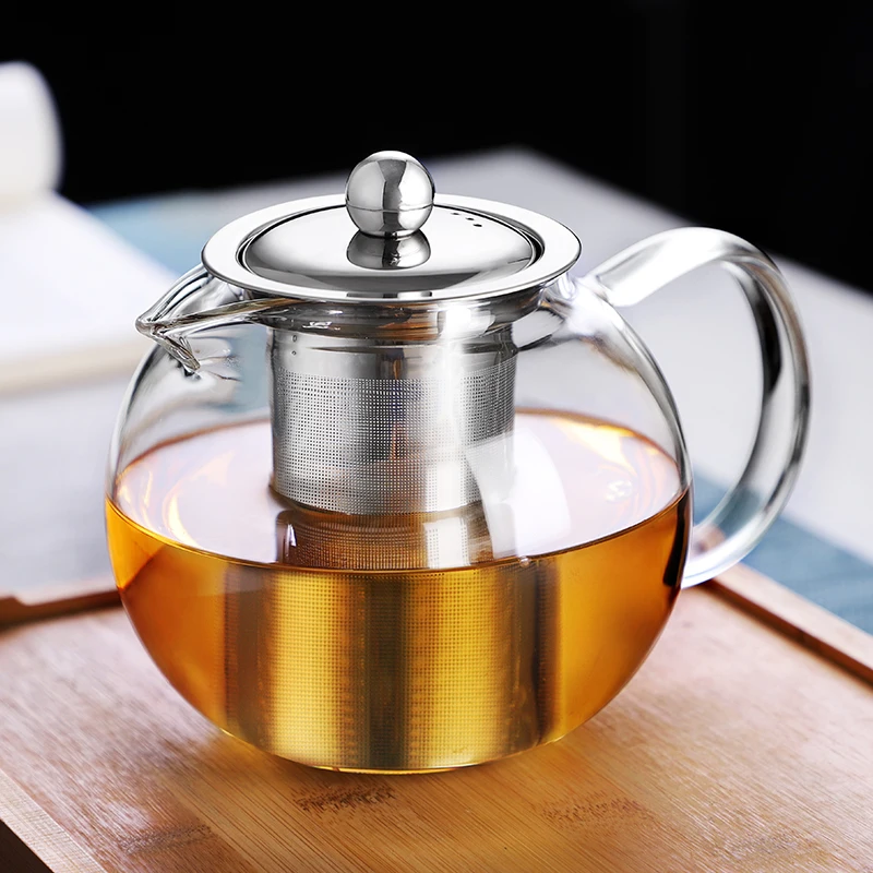 Стеклянный чайник высококачественный термостойкий стеклянный чайный сервиз с