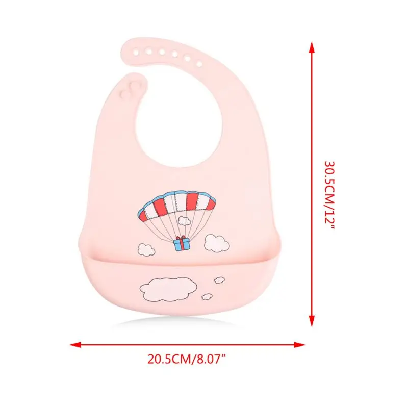 Водонепроницаемые силиконовые детские нагрудники карамельного цвета самолёт