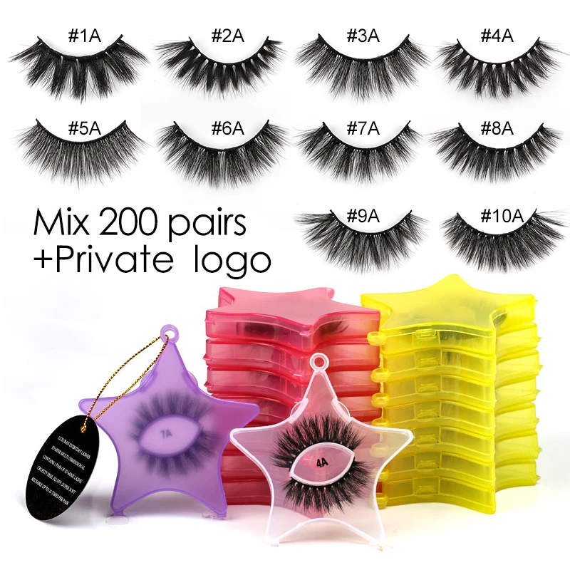 Ресницы 3D норковые оптом 10 200 пар Натуральные Искусственные ресницы|Накладные