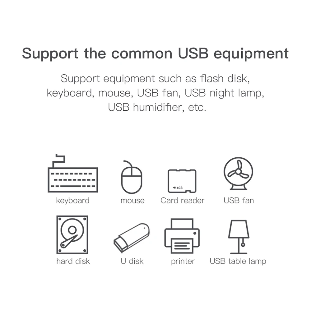

KEBIDU High Speed USB 3.0 2.0 Hub External 4 Ports Adapter Splitter USB Expander Computer Accessories for Macbook