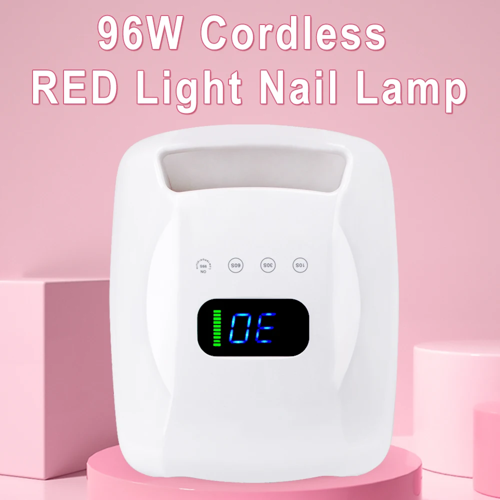 96W Nail Lamp UV LED Nail Dryer Red Light Beads for Curing Polish Gel High Power 96w Nails Art Manicure Electric Lamps White