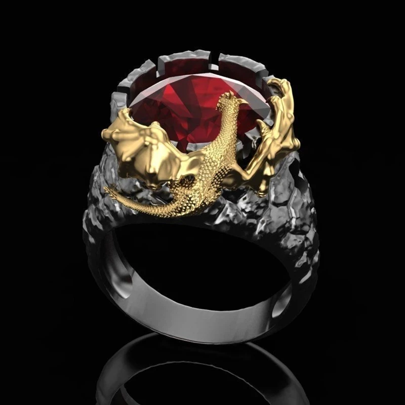

Personality Men Rings Pterodactyl Carbide Alloy Vintage Rings Boyfriend Anniversary Gift Banquet Party Ring Accessories