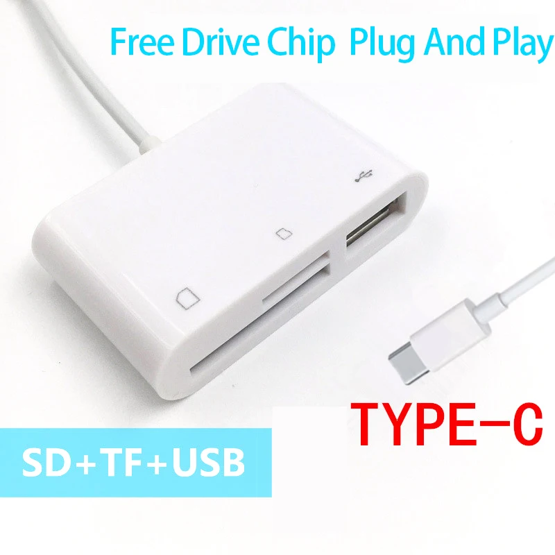 Универсальный адаптер для чтения карт Micro SD с USB-C типа C аудио кабель Macbook LaptopSamsung
