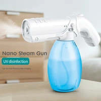 800ml portable wireless electric disinfects sprayer blue light nano steam spray gun sterilizing nano spray gun for home office