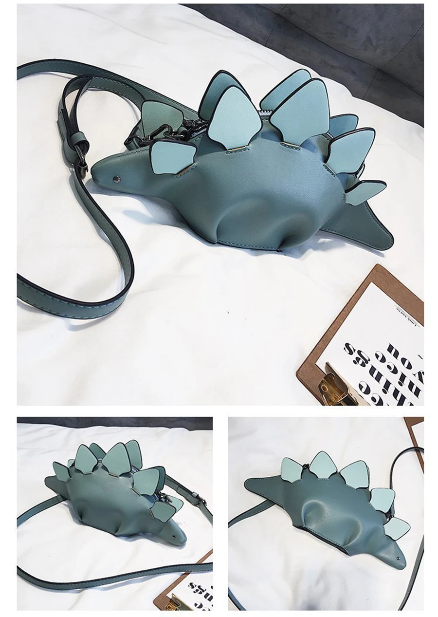 DUSUN креативный Хамелеон мультфильм сумки лоскут 3D Забавный динозавр животное сумка через плечо панельные сумки через плечо подарок для девочки