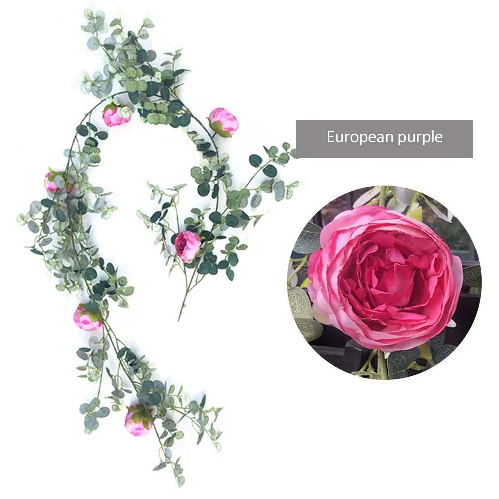 Искусственный цветок эвкалипта ротанга Свадебная выставка Пион лоза