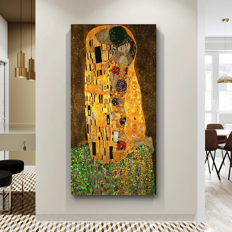 Художественный постер Kiss By Gustav Klimt Hope II