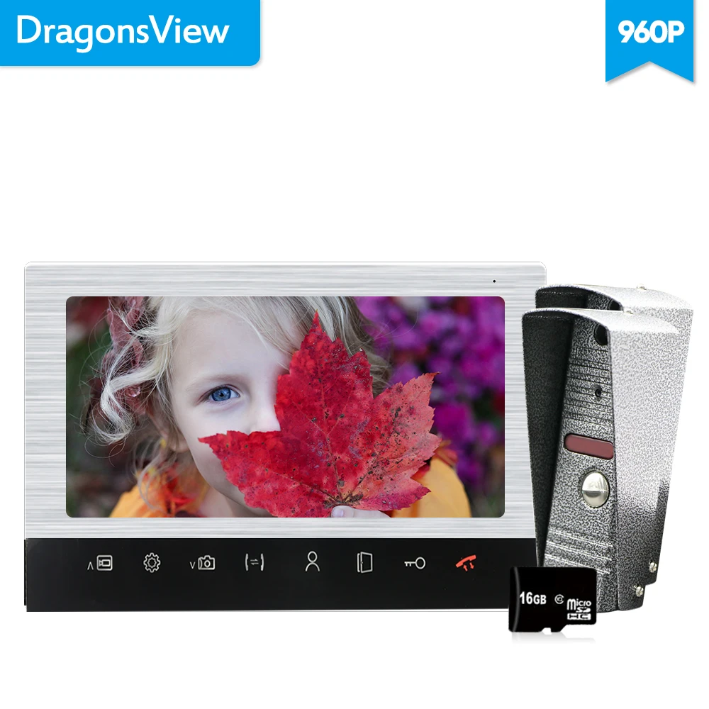 Видеодомофон Dragonsview панель видеодомофона 10 дюймов 960P ввода видео в дверь
