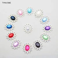 10pcs 2824mm alloy resin rhinestone flat back button hand sewing diy clothing wedding invitation jewelry decoration accessories