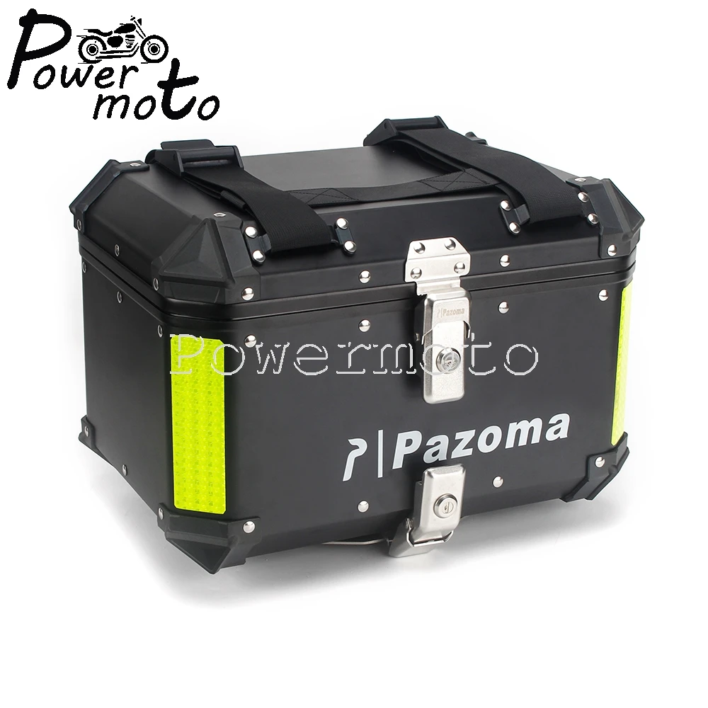 للبيع دراجة نارية الألومنيوم مقاوم للماء الأعلى حافظة الأمتعة جذع صندوق تخزين خوذة مفتاح قفل الذيل صندوق أدوات لسوزوكي كاوازاكي ياماها BMW
