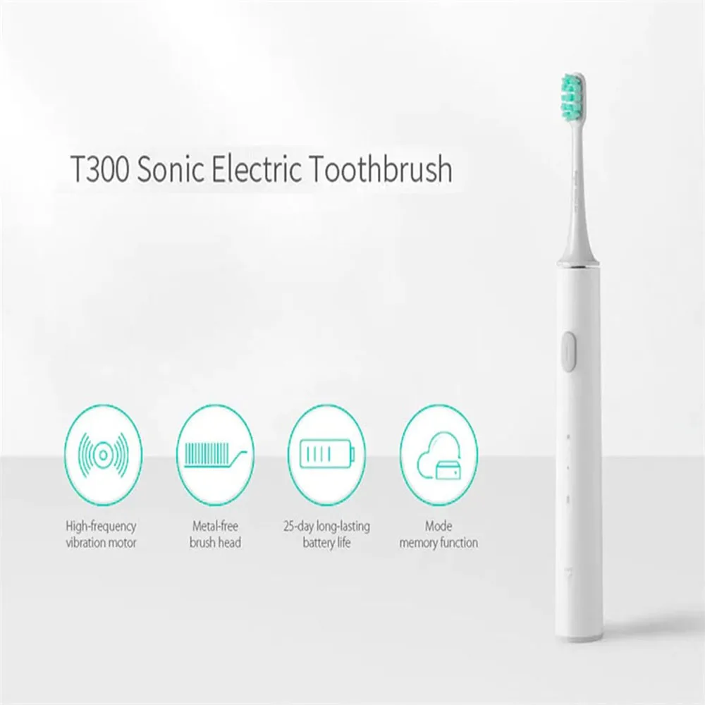 

Xiaomi Mijia T300 перезаряжаемая ультразвуковая умная зубная щетка IPX7 Водонепроницаемая электрическая зубная щетка с мягкими волосами для взросл...