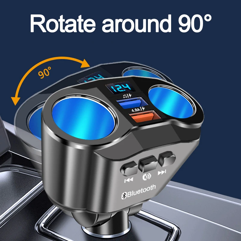 Двойной USB Порты и разъёмы 2 Way Авто розетка для автомобильного прикуривателя