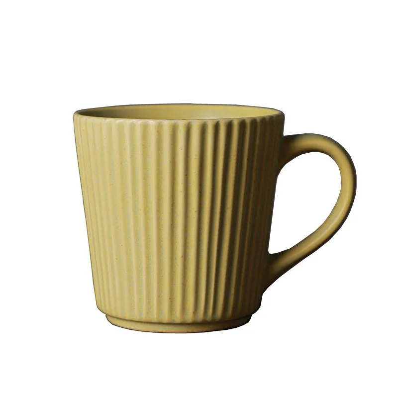 400 мл Ретро кружка с резьбой японская керамическая глазурованная кофейная чашка