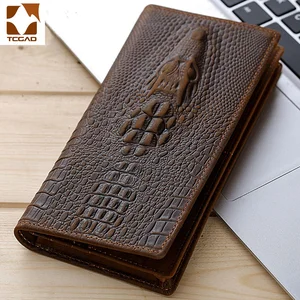 mens wallets alligators carteras thin mens wallet pu leather clutch made of crocodile pattern long purse portafoglio uomo free global shipping