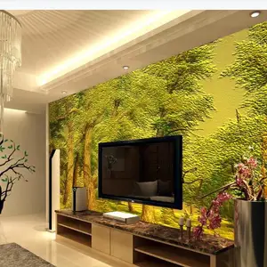 3d oil painting landscape wallpapers living room bedroom bathroom waterproof wall murals high quality silk background wallpapers free global shipping