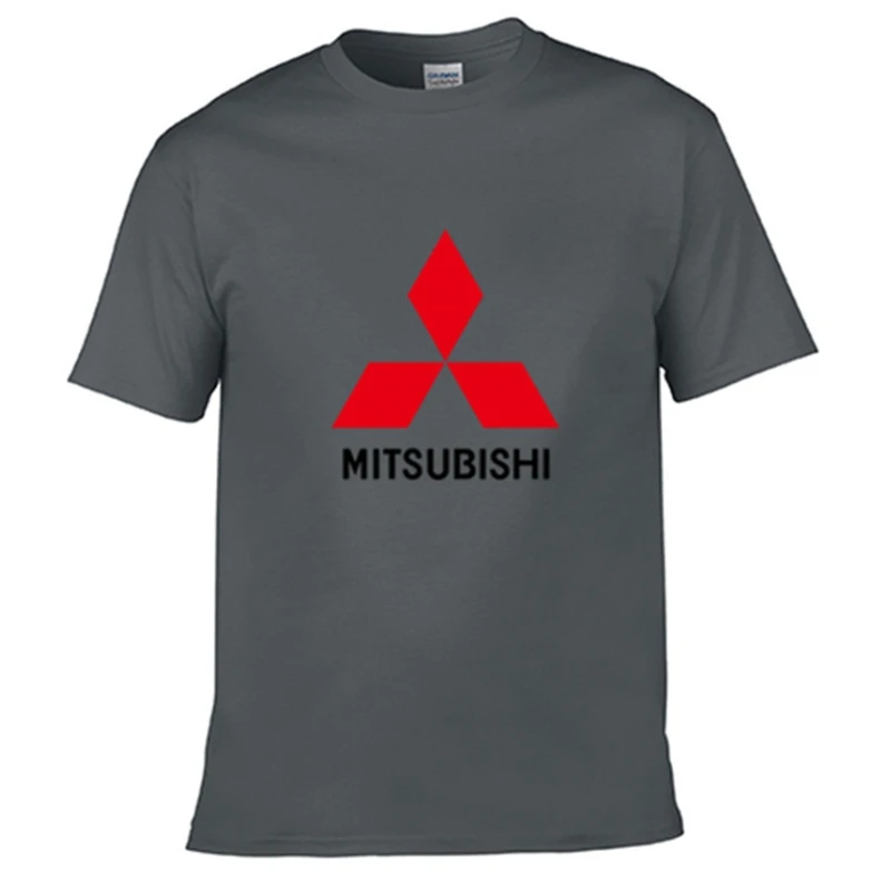 

2021 креативная Дизайнерская футболка с логотипом Mitsubishi, однотонная хлопковая футболка, Новое поступление, стильная мужская футболка с корот...